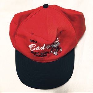 Wisconsin Badger Vintage Hat / Cap Rose Bowl 1994